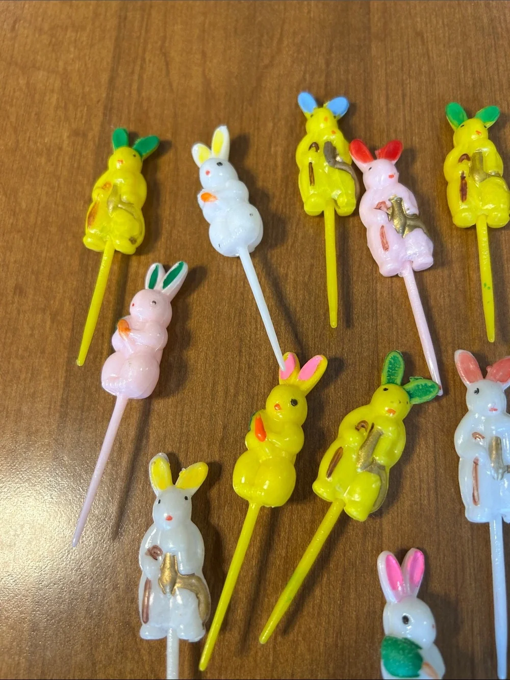 Festive Yellow & Pastel Bunny and Chick Party Picks - Multipack
